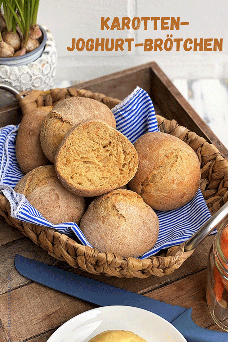 Karotten-Joghurt-Brötchen Pinterestpost