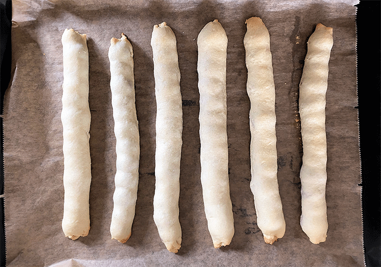 Kirschröhrchen nach dem Backen