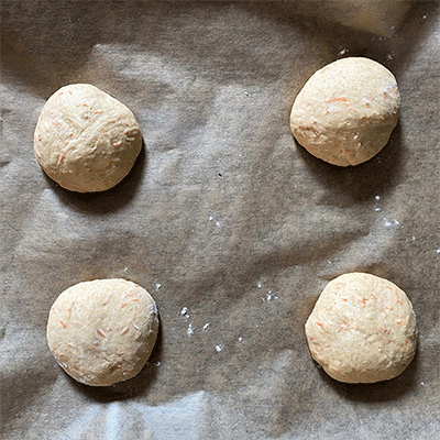 Karotten-Joghurt-Brötchen Stückgare