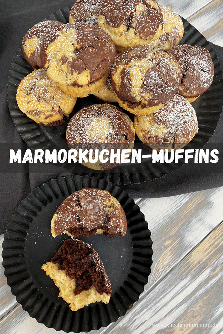 Marmorkuchen-Muffins Pinterestpost