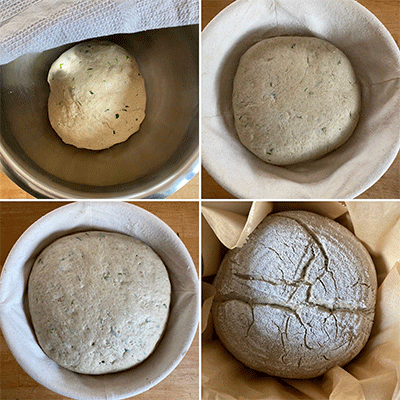 Zubereitung Bärlauchbrot im Topf