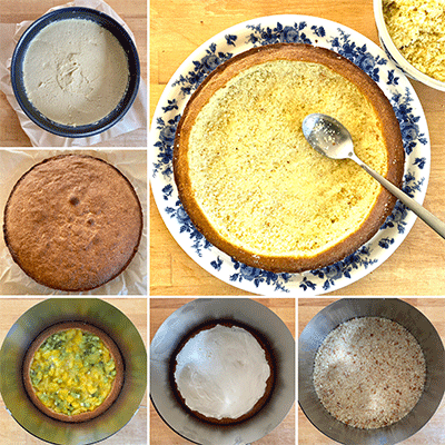 Zubereitungsschritte Mandel-Quarktorte mit Fruchtfüllung