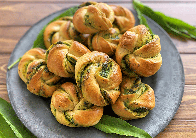 Bärlauchschnecken mit Käse