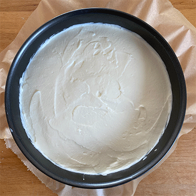 Joghurt-Frischkäse-Creme in Springform