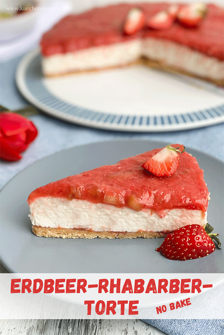 Erdbeer-Rhabarber-Torte Pinterestpost