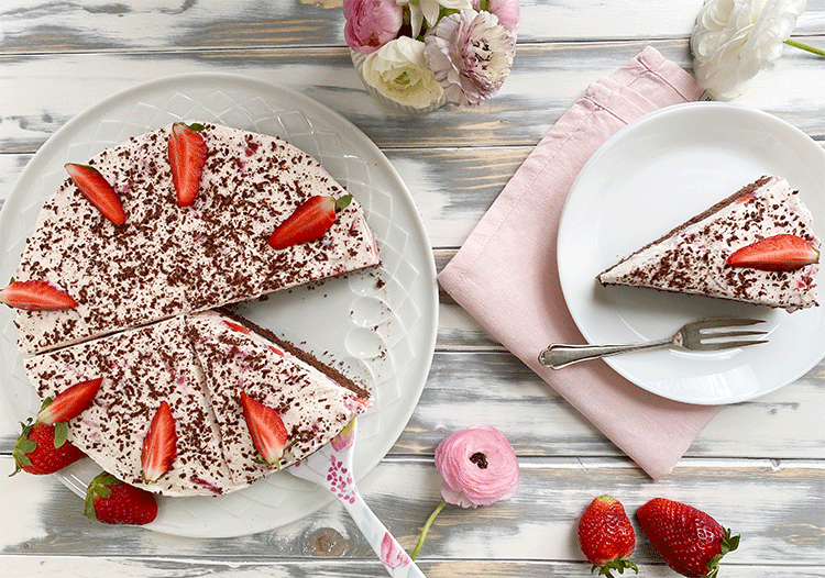 Easy Erdbeer-Schoko-Torte - Küchenmomente