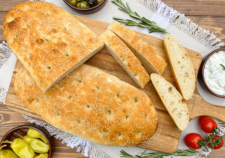 Lagana Fladenbrot aus Griechenland