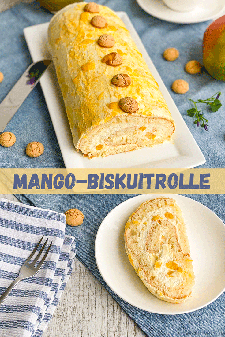 Mango-Biskuitrolle Pinterestpost