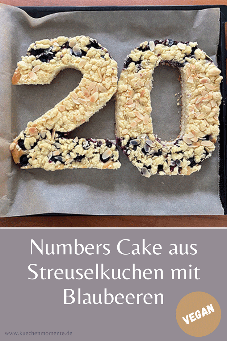 Numbers cake vegan Streuselkuchen