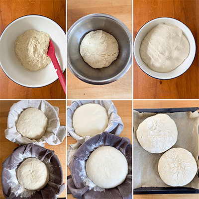 Zubereitungsschritte Pane di grano duro