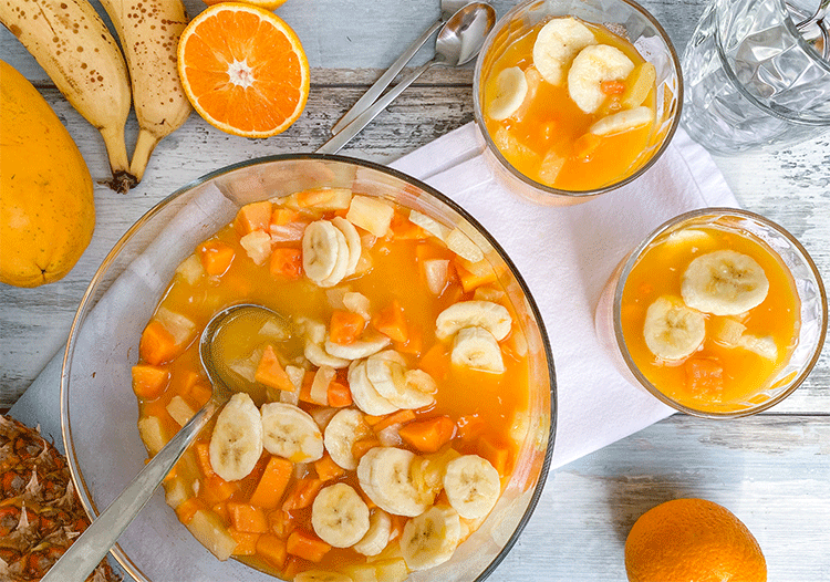 Trinkbarer Fruchtsalat Sommerdessert