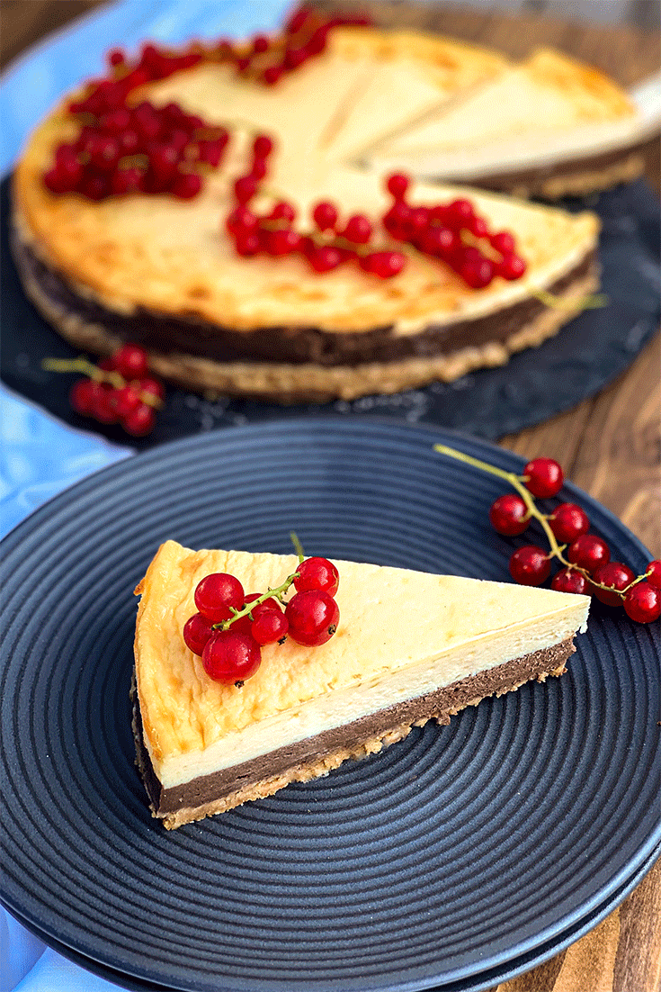 Käsekuchen mit Schokolade