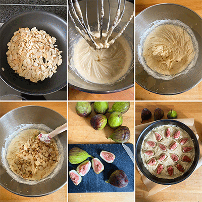 Zubereitung Feigen-Mandelkuchen