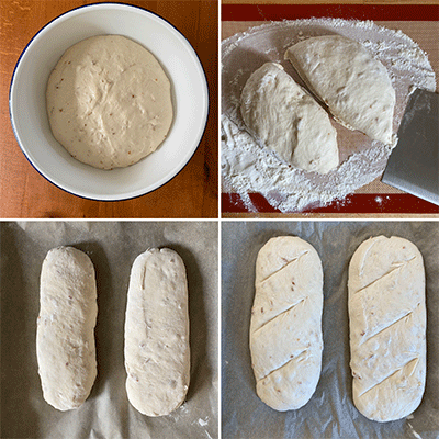 Zwiebelbrot Zubereitungsschritte