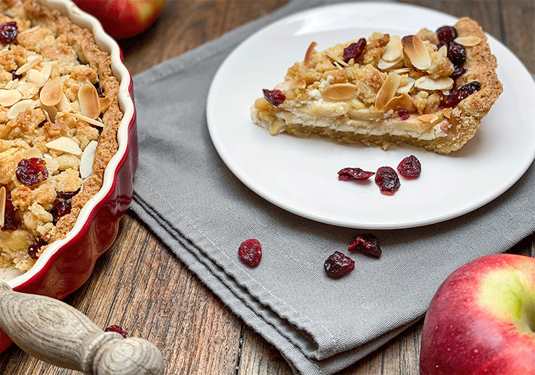 Anschnitte Apfeltarte mit Streuseln