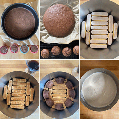 Zubereitung Muffinstorte Tiramisu