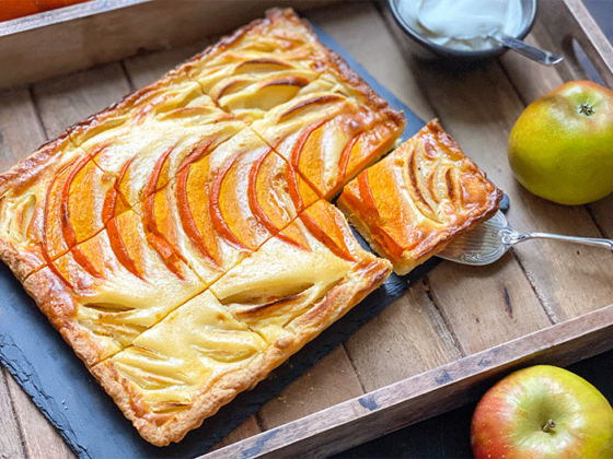 Anschnitt Kürbis-Apfel-Tarte