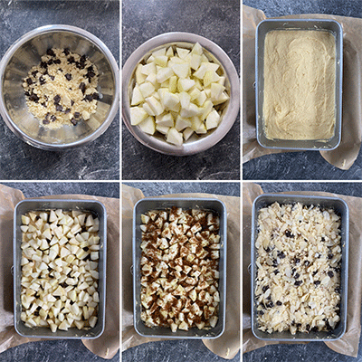 Zubereitung Birnen-Schoko-Schnitten