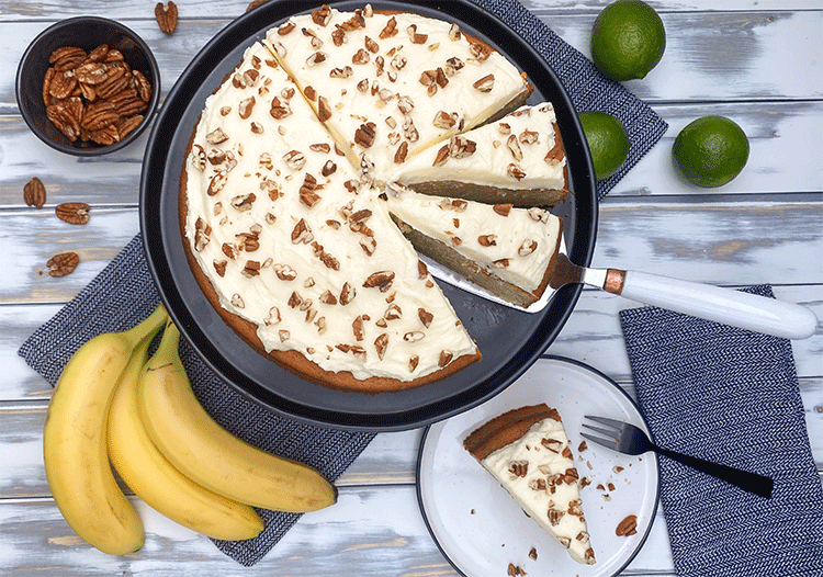 Anschnitt Bananenkuchen