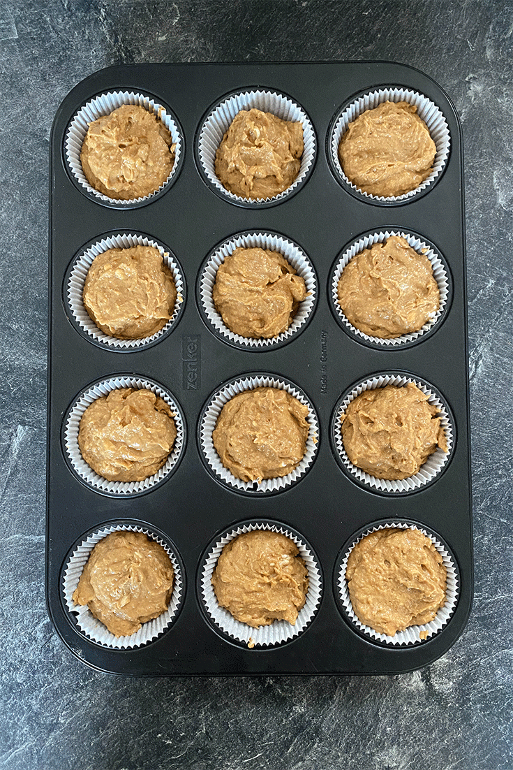 Spekulatius-Muffins vor dem Backen