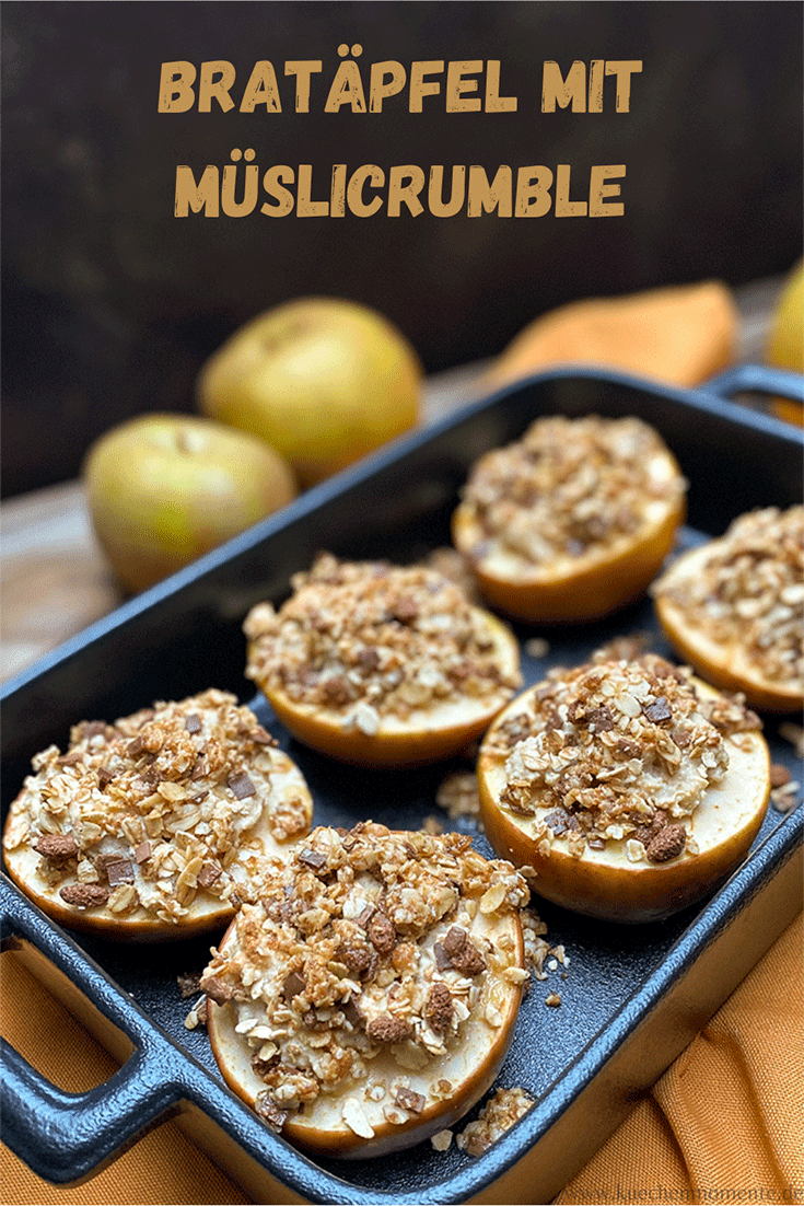 Bratäpfel mit Müslicrumble - Küchenmomente