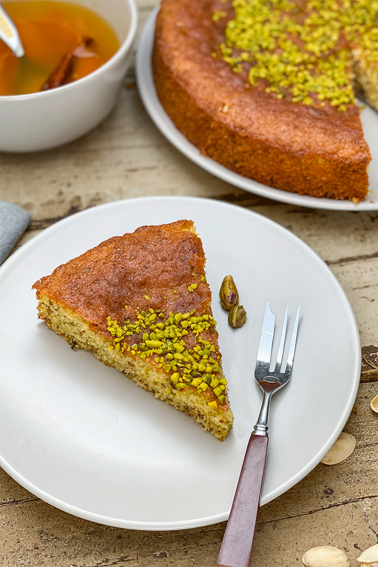 Anschnitt Pistazienkuchen
