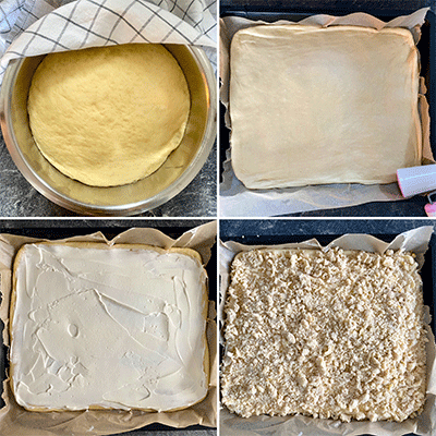 Zubereitung Zitronen-Streuselkuchen