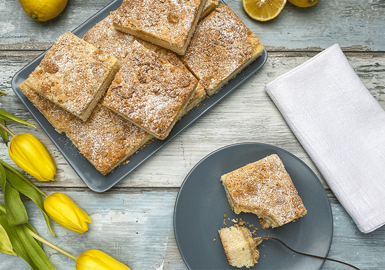 Zitronen-Streuselkuchen vom Blech