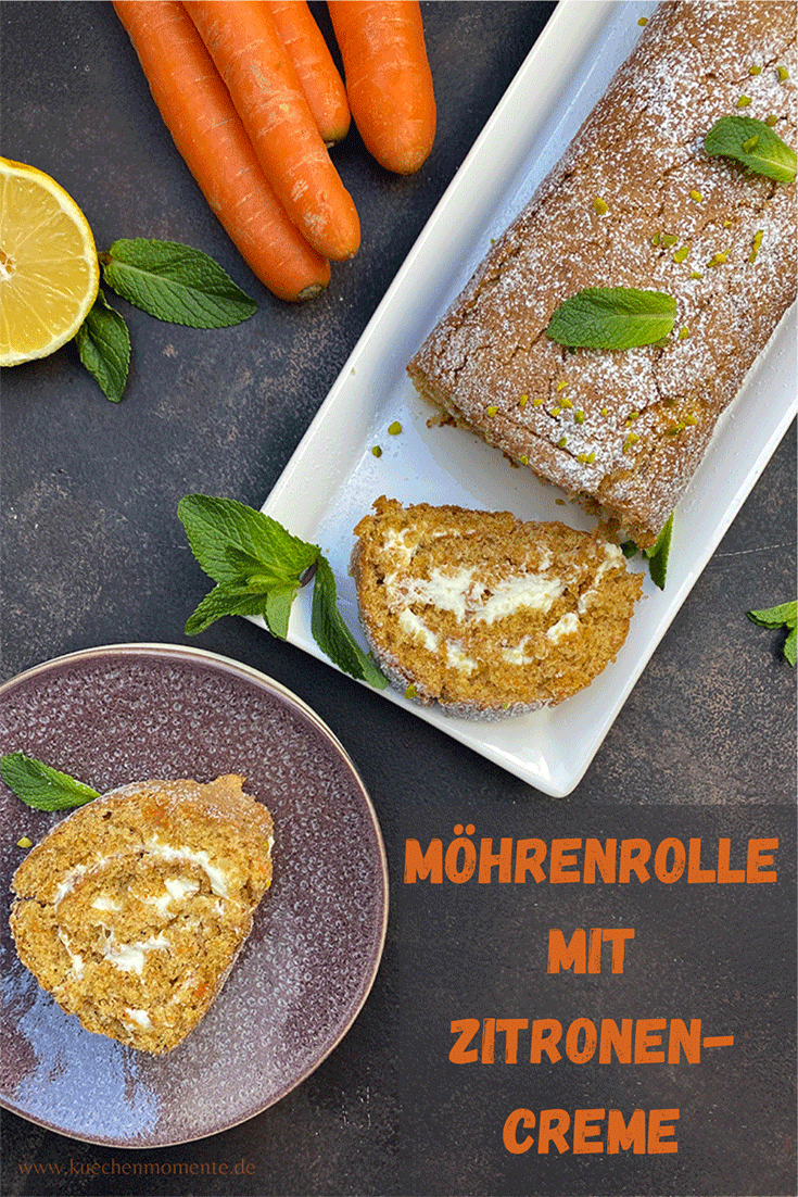 Möhrenrolle mit Zitronencreme