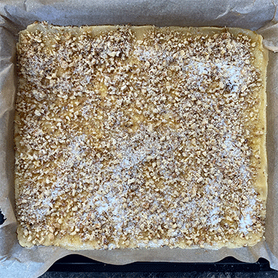 Nussfladen vor dem Backen