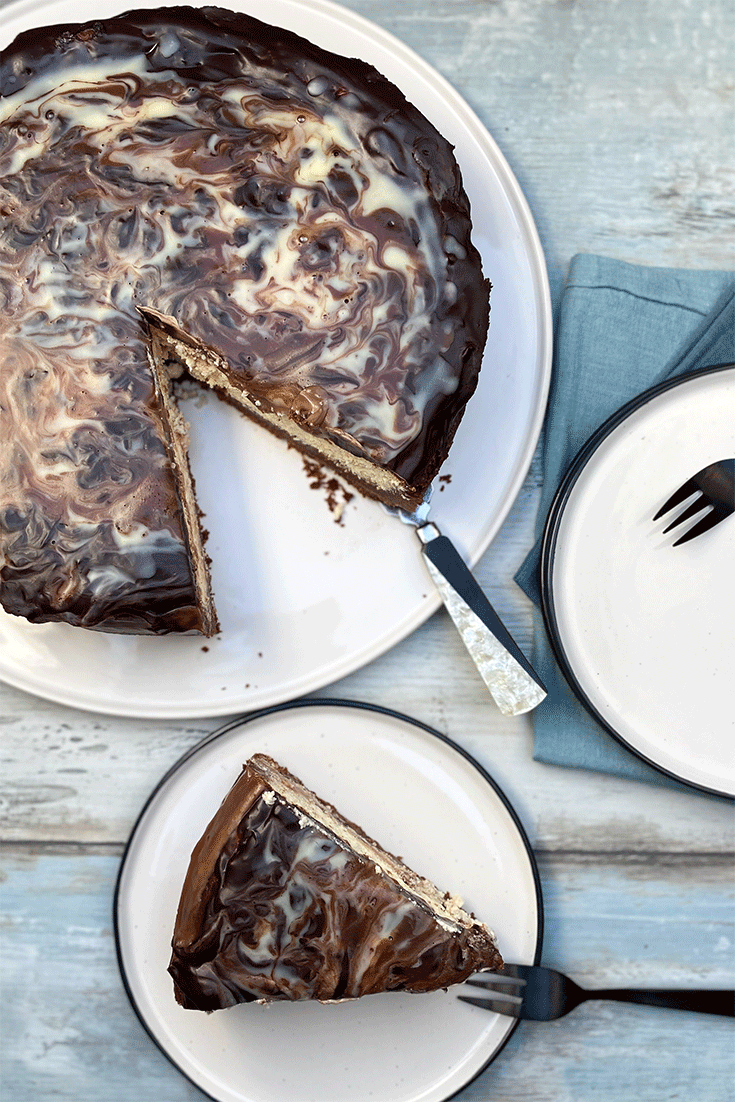 Anschnitt Triple Chocolate Cheesecake