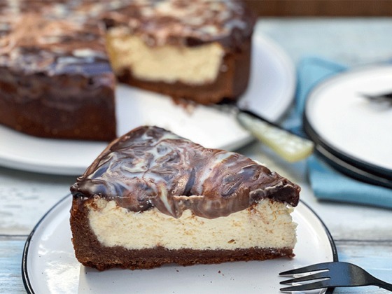 Anschnitt Triple Chocolate Cheesecake