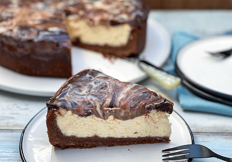 Anschnitt Triple Chocolate Cheesecake