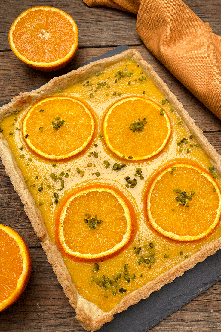 Orangen-Tarte mit Orange Curd