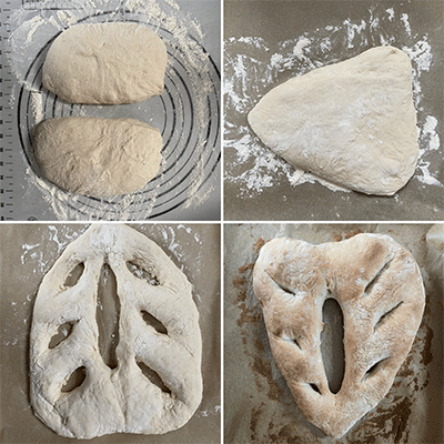 Zubereitung Fougasse