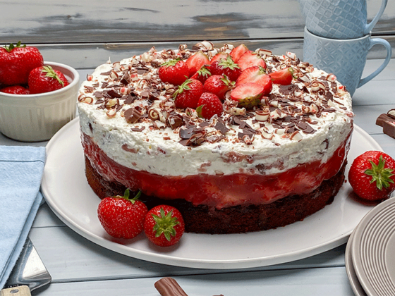 Erdbeertorte mit Schokolade