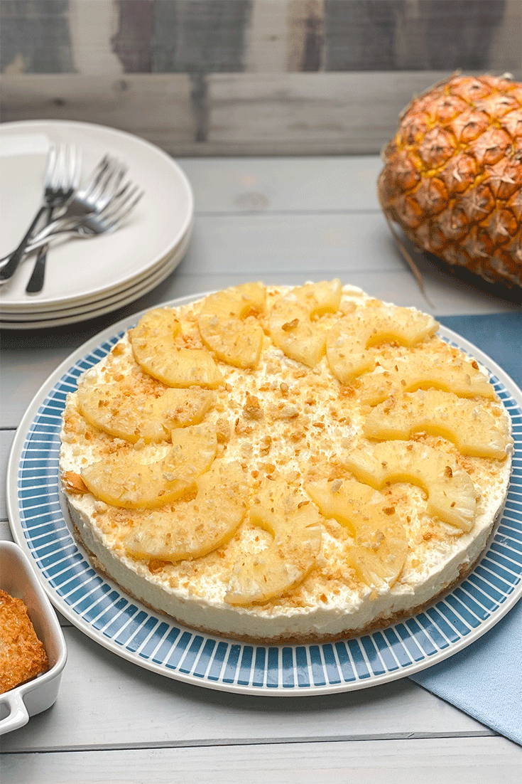 Vanille-Ananas-Frischkäse-Torte ohne Backen