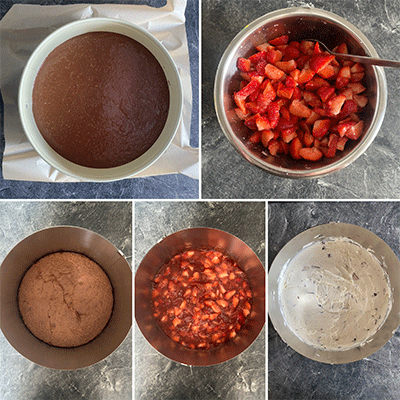 Zubereitung Erdbeer-Schokoladen-Torte