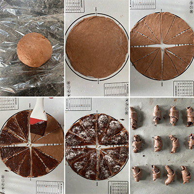 Zubereitung Schokoladen-Rugelach