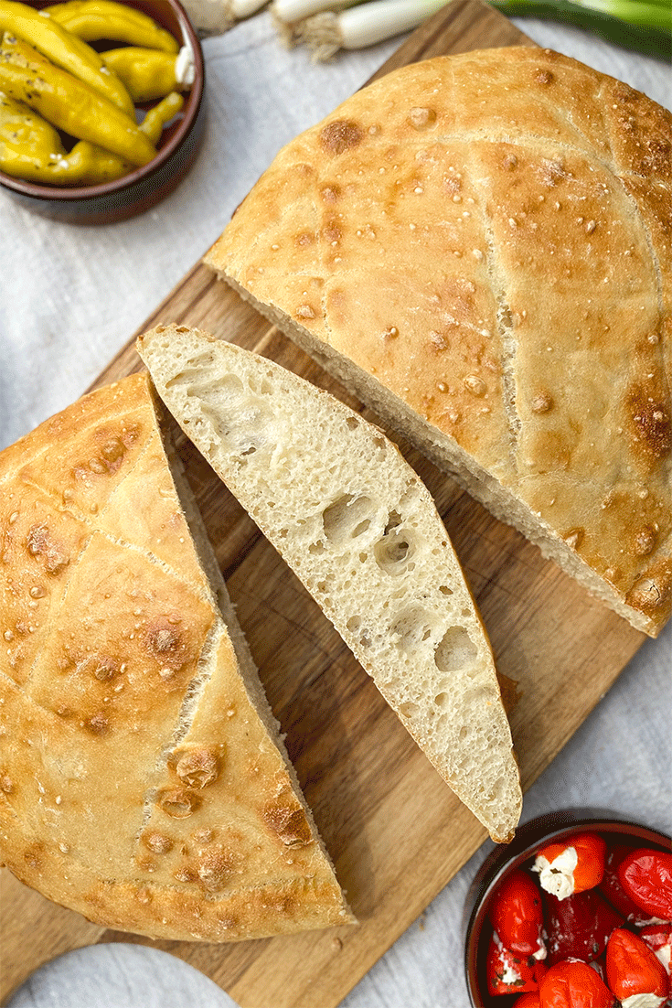 Anschnitt Matnakash -Armenisches Faldenbrot