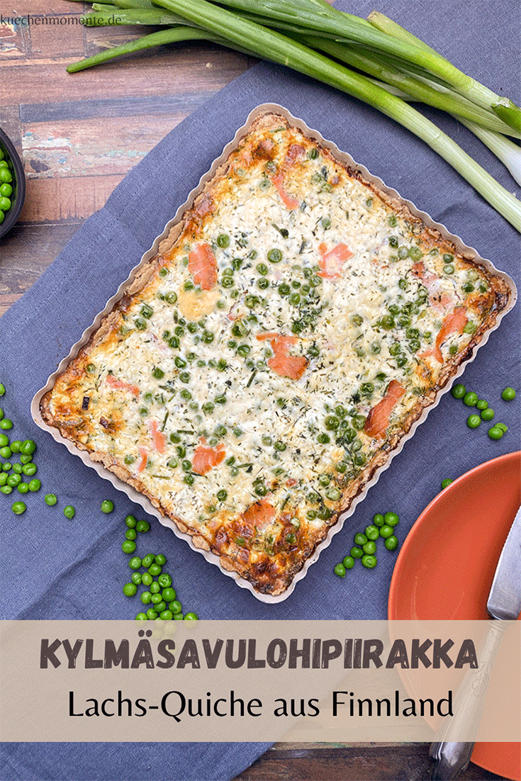 Kylmäsavulohipiirakka - Finnische Lachs-Quiche Pinterestpost