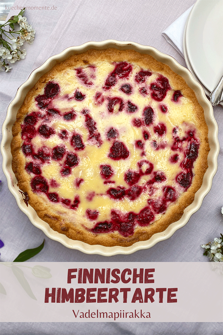 Finnische Himbeertarte Pinterestpost