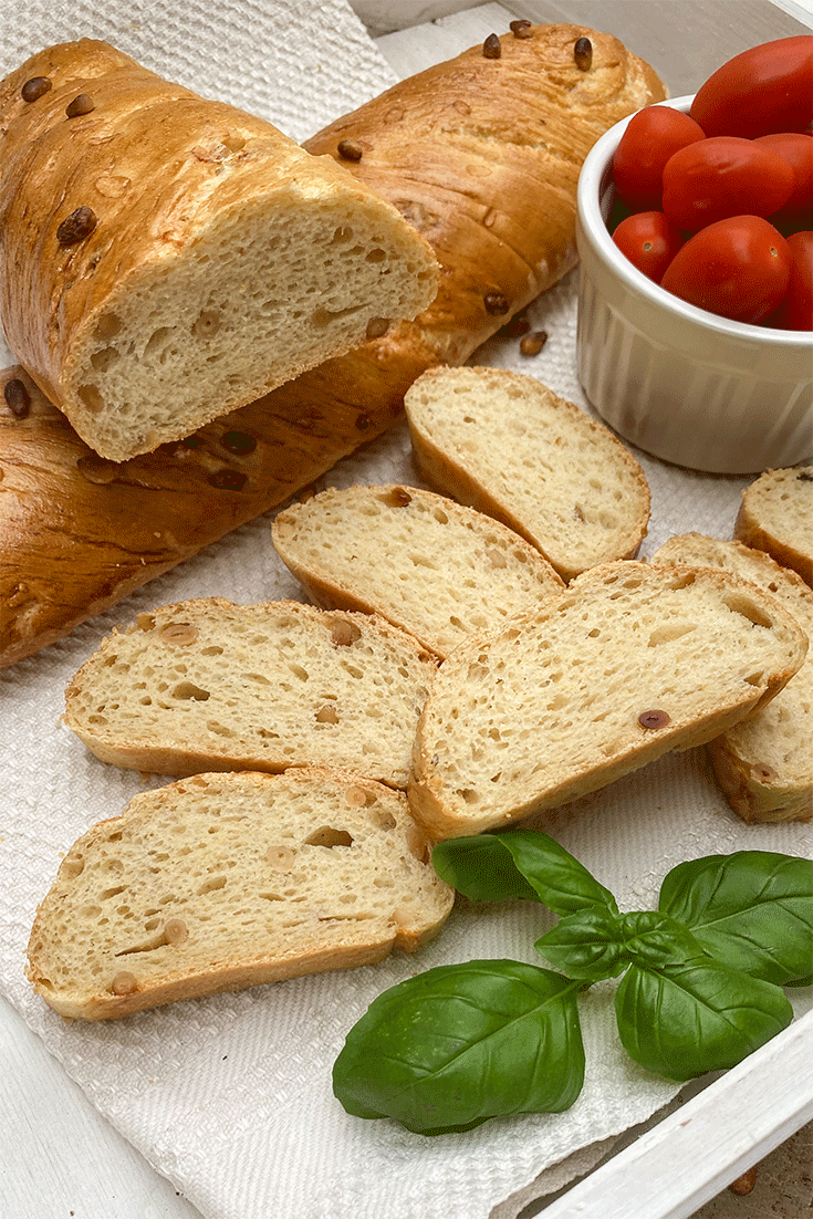 Stangebrot mit Polenta