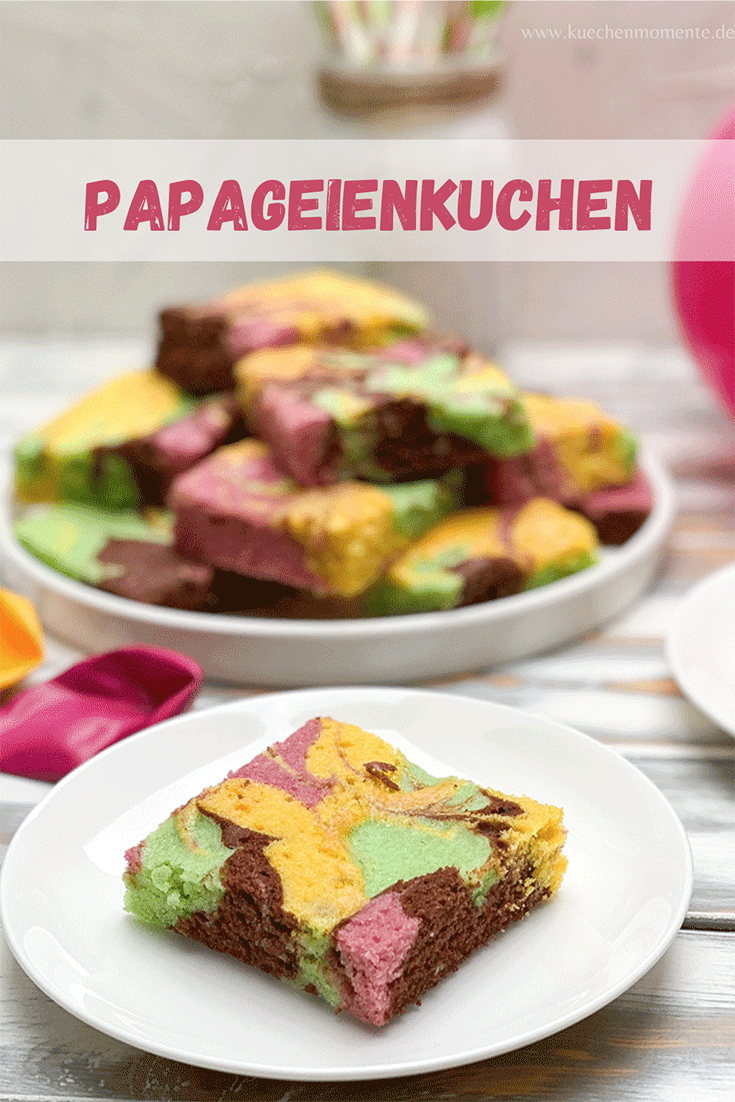 Papageienkuchen Pinterestpost