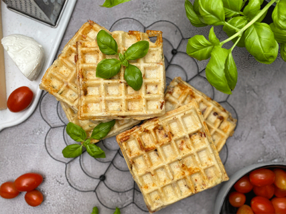 Waffeln Caprese Style