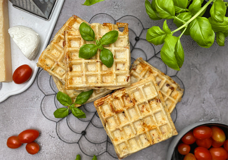 Waffeln Caprese Style
