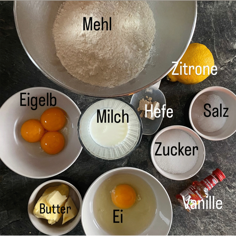 Zutaten für Osterpinze