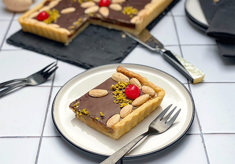 Anschnitt Mazurek Polnischer Osterkuchen