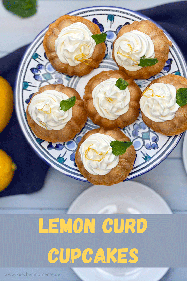 Zitronen Cupcakes mit Lemon Curd Pinterestpost