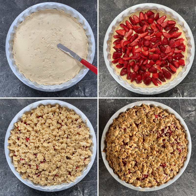 Zubereitungsschritte feiner Erdbeer-Streuselkuchen